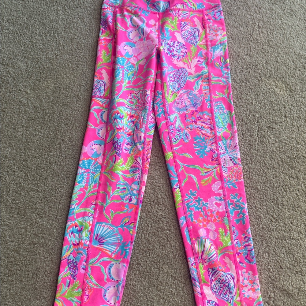 Lilly Pulitzer Pink and Blue Patterned Leggings